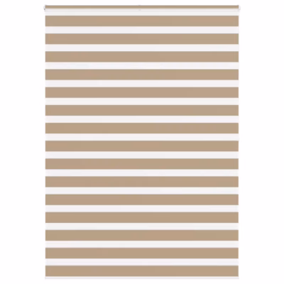 Liivapruun sebraruloo läbipaistvate ja läbipaistmatute ribadega, 165 x 200 cm