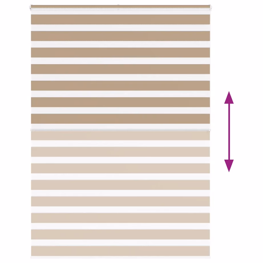 Liivapruun sebraruloo läbipaistvate ja läbipaistmatute ribadega, 165 x 200 cm – 5