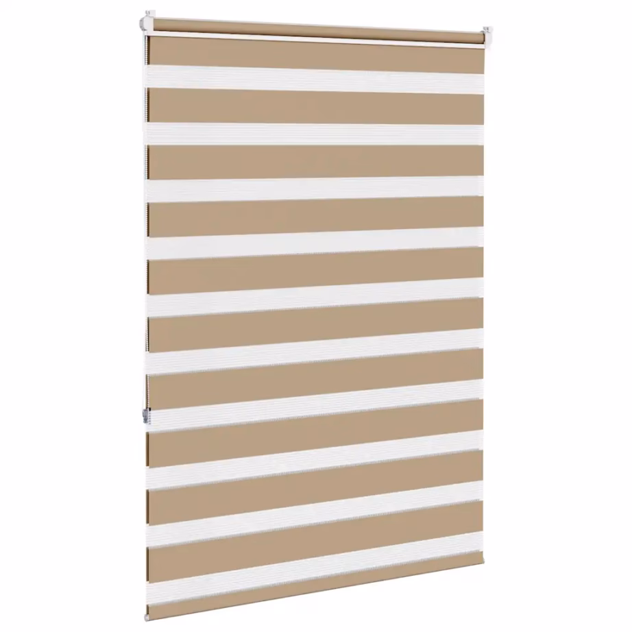 Liivapruun triibuline sebraruloo kettmehhanismiga, 115 x 150 cm, 100% polüster, alumiiniumsiiniga, kanga laius 110,9 cm - 4