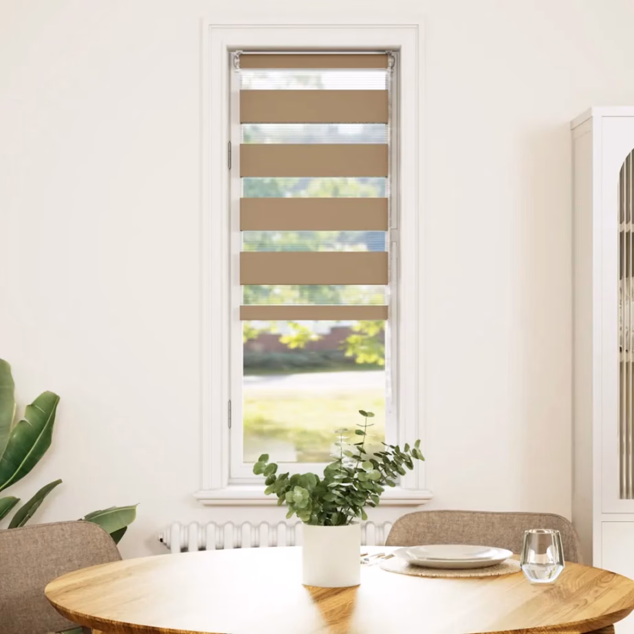 Liivapruun zebra ruloo, 50 x 150 cm, 100% polüester, kettmehhanismiga – 2