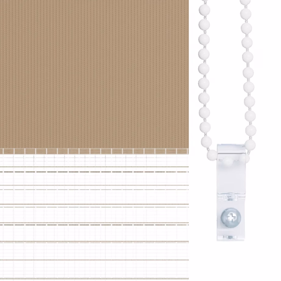 Liivapruun zebra ruloo, 50 x 150 cm, 100% polüester, kettmehhanismiga – 9