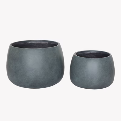 Lillepottide komplekt äravooluavaga, must/roheline Stanbury, 2 tk