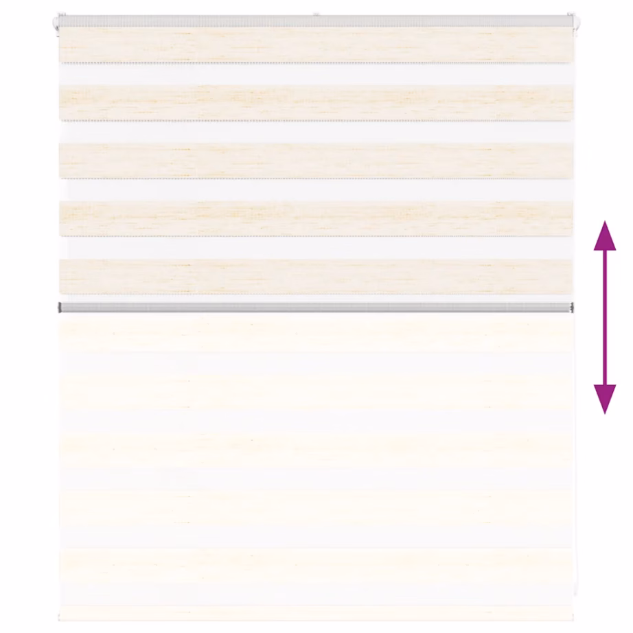 Päev-öö ruloo marmorbeež, triibuline, 135 x 100 cm, 100% polüester – 5