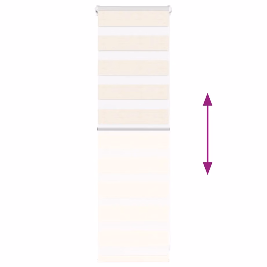 Triibuline sebra ruloo marmorbeež, 50 x 100 cm, polüester, kanga laius 45,9 cm – 5
