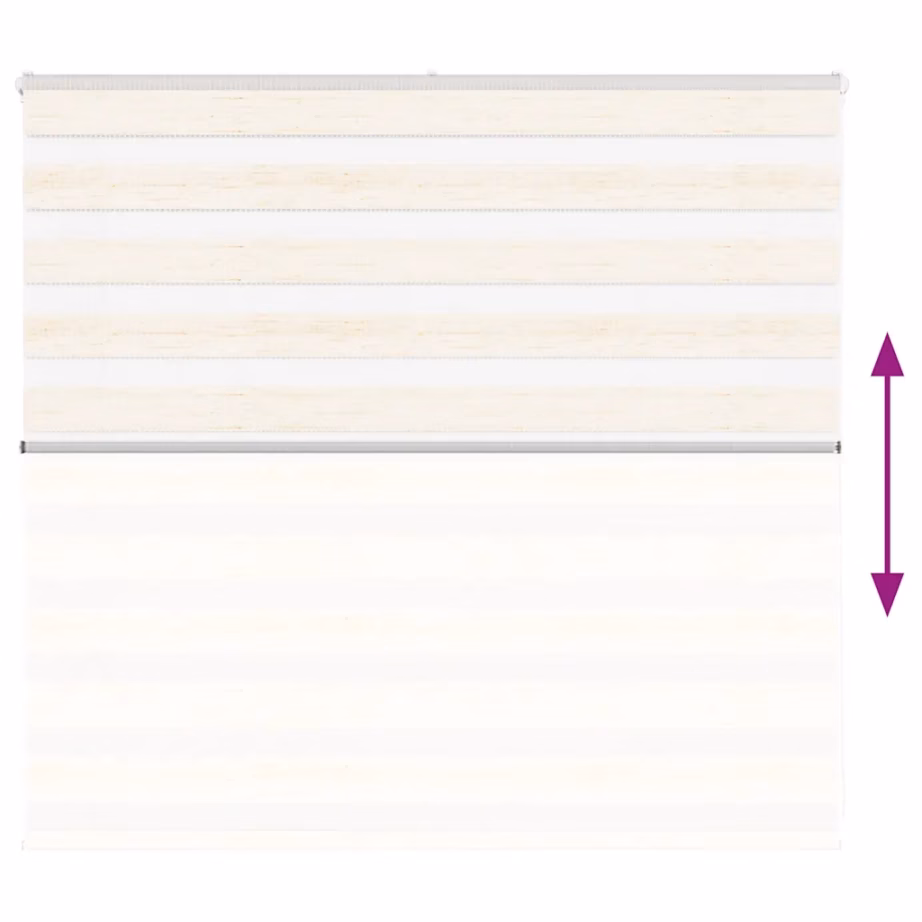 Marmorbeež sebraruloo päev-öö valguse reguleerimiseks, 160 x 100 cm, 100% polüester, alumiiniumsiiniga – 5