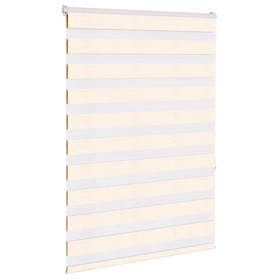 Triibuline sebraruloo aknale, marmorbeež, 105 x 150 cm, 100% polüester – 3