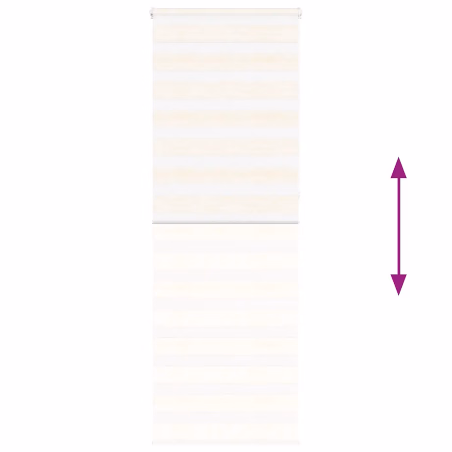 Marmorbeež zebraruloo privaatsuse ja valguse reguleerimiseks, 70 x 230 cm, 100% polüester, alumiinium ülemine siin – 5