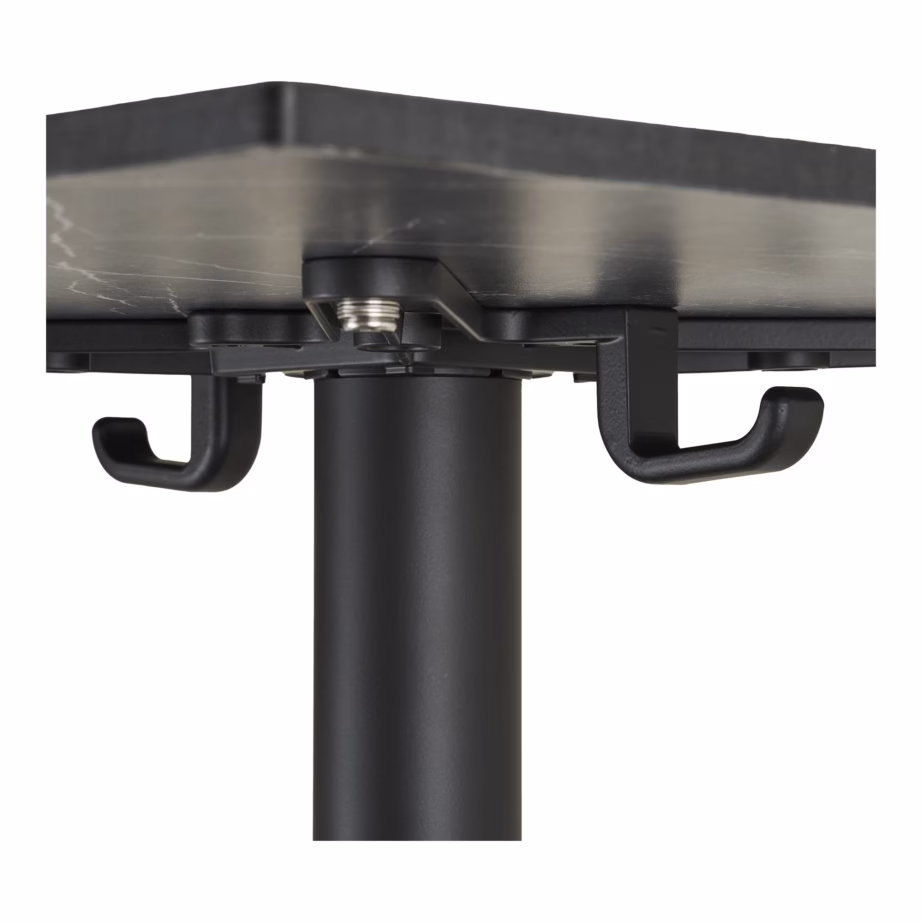 Marmorimustriga tumehall bistrolaud mustade jalgadega 60×60×73 cm – 8