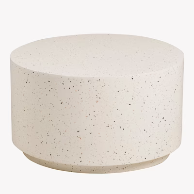 Ümmargune kohvilaud terrazzo välimusega Bonn, ø70x40 cm