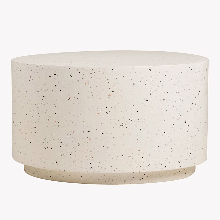Ümmargune kohvilaud terrazzo välimusega Bonn, ø70×40 cm – 3