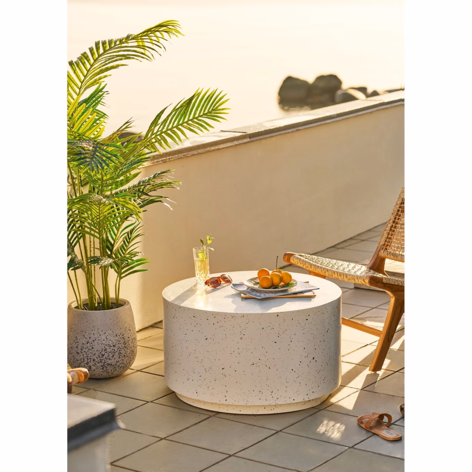 Ümmargune kohvilaud terrazzo välimusega Bonn, ø70×40 cm – 4