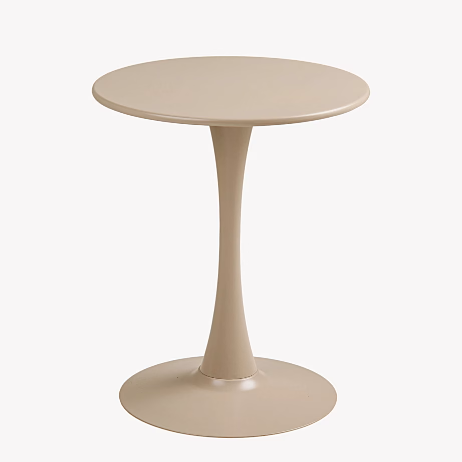 Ümmargune terasest bistrooaialaud taupe toonis Ø60 x 72 cm Meira - 3