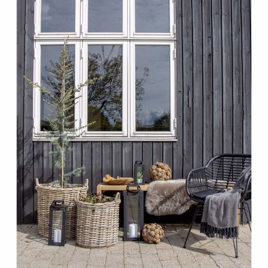 Ümmargused rotangist hoiukorvid Indo, kubu toon, komplekt 2 tk (Ø40/50 cm) – 4