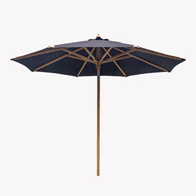 Must kaldega päikesevari puidust mastiga Austin, ø300 cm