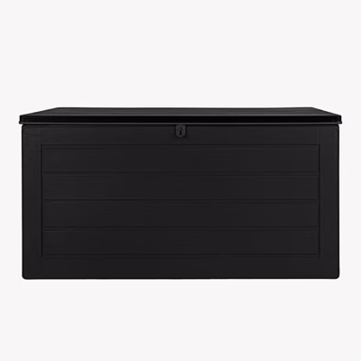 Must plastist istmepatjade hoiukast Dubrovnik, 680 l, 146,5x71x75 cm