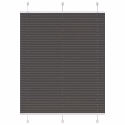 Must plisseeritud ruloo, 110 x 150 cm, 100% polüester, kahe paigaldusviisiga