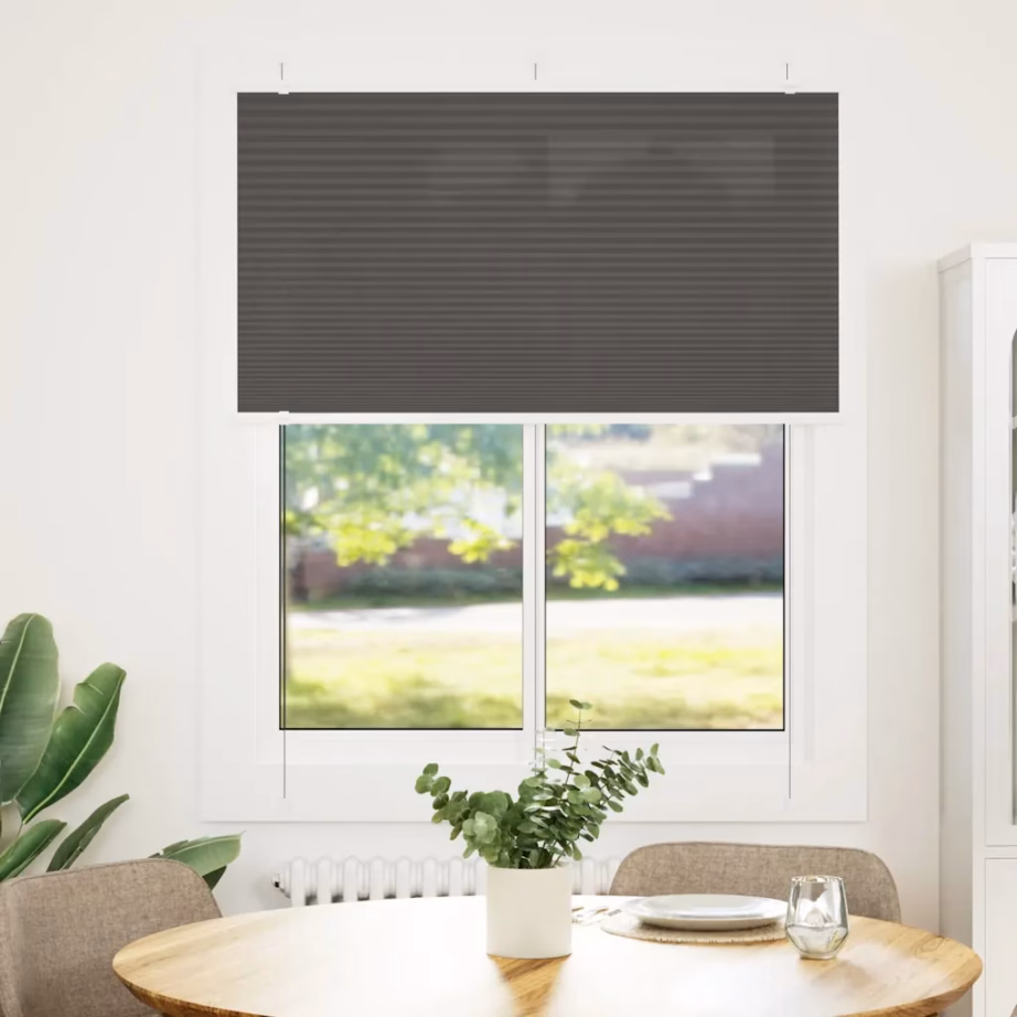 Must plisseeritud ruloo, 110 x 150 cm, 100% polüester, kahe paigaldusviisiga – 2