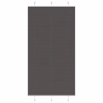 Plisseeritud ruloo, must, 110 x 200 cm, puurimisvaba paigaldusvõimalus