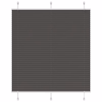 Must plisseeritud ruloo, 120 x 150 cm, kanga laius 119,4 cm