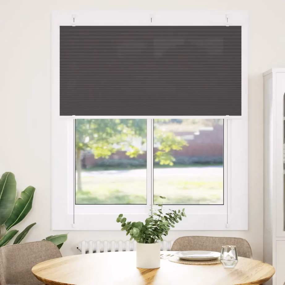 Must plisseeritud ruloo, 120 x 150 cm, kanga laius 119,4 cm - 2