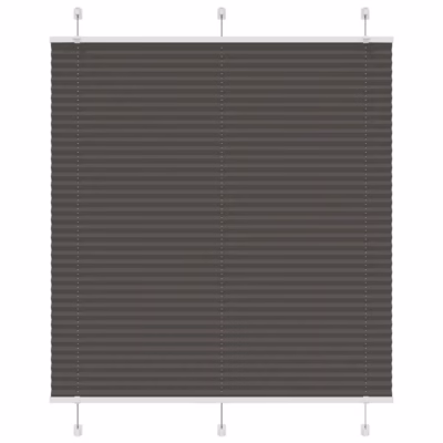 Plisseeritud ruloo aknale, must, 120 x 100 cm, 2 paigaldusviisi