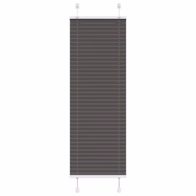 Must plisseeritud ruloo privaatsuseks 40 x 100 cm, kanga laius 39,4 cm, polüester