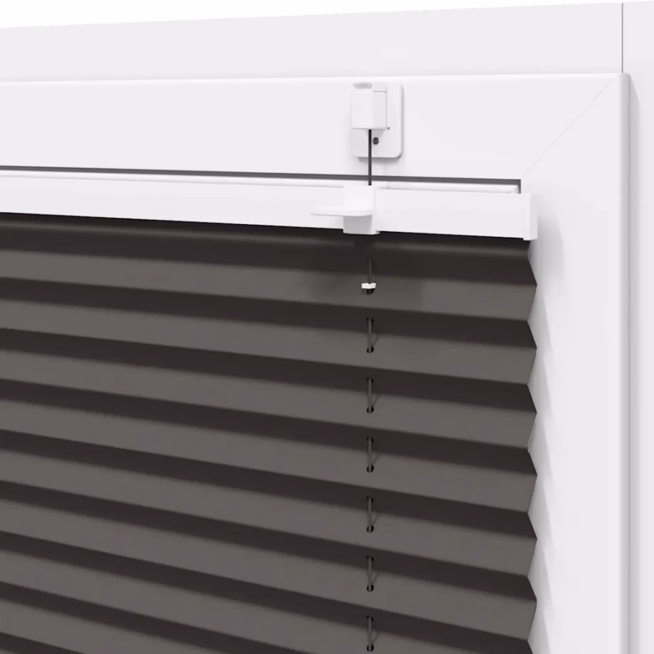 Must plisseeritud ruloo privaatsuseks 40 x 100 cm, kanga laius 39,4 cm, polüester – 10