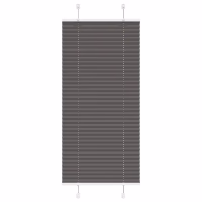Plisseeritud ruloo privaatsuseks, must, 55 x 100 cm, kanga laius 54,4 cm, polüester