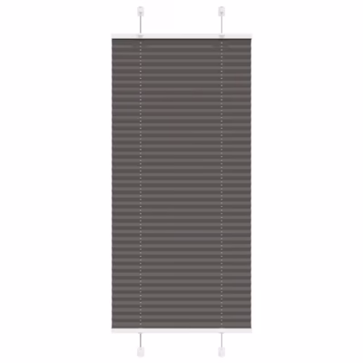 Plisseeritud ruloo privaatsuse ja päikesekaitsega, must, 60 x 150 cm, 100% polüester