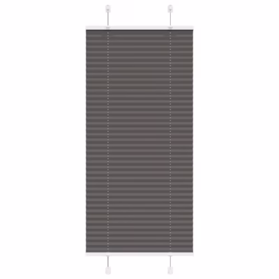 Plisseeritud aknaruloo, must, 65 x 150 cm, 100% polüester