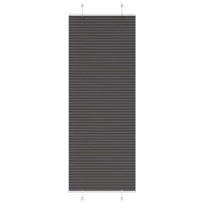 Plisseeritud aknaruloo must, 80 x 200 cm, 100% polüester, kahe paigaldusviisiga