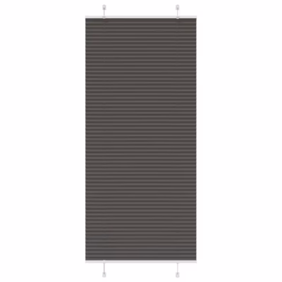 Plisseeritud ruloo privaatsuse ja päikesekaitsega, must, 85 x 200 cm, 100% polüster