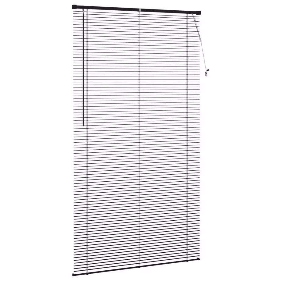Veneetsia ruloo, reguleeritav, must PVC, 213 x 110 cm - 5