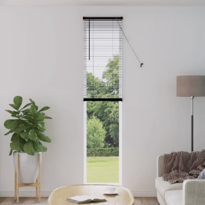 Reguleeritav must PVC Veneetsia ruloo, 213 x 50 cm