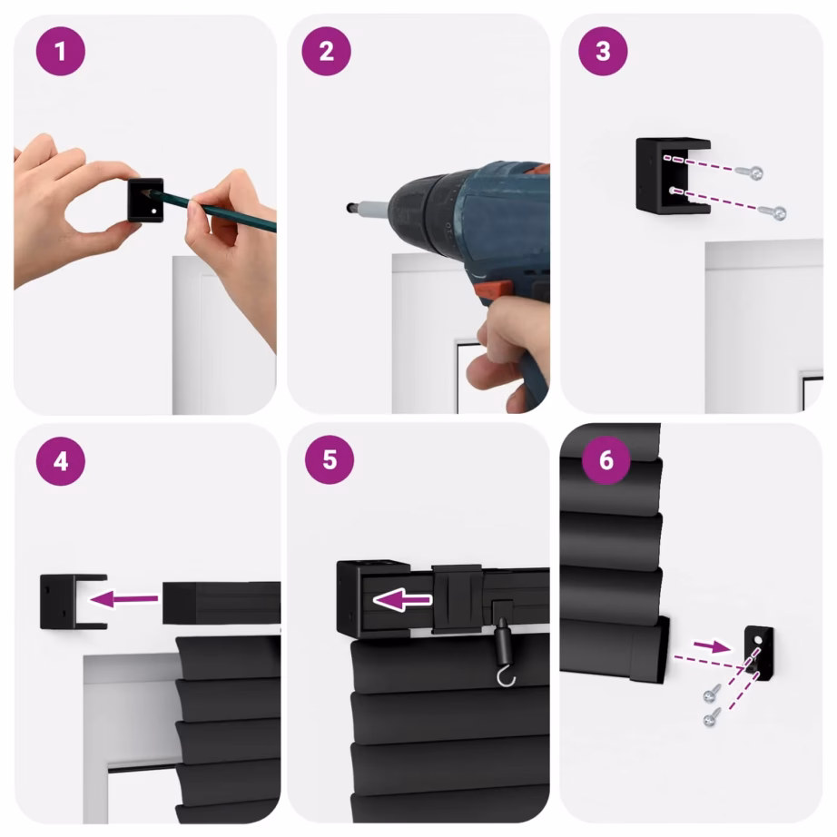 Reguleeritav PVC Veneetsia ruloo, must, 150 x 40 cm – 13