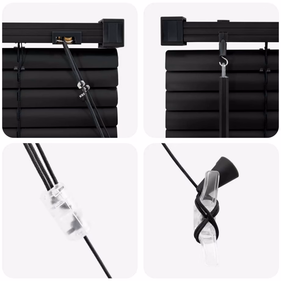 Must reguleeritav Veneetsia ruloo, PVC, 150 x 70 cm – 7