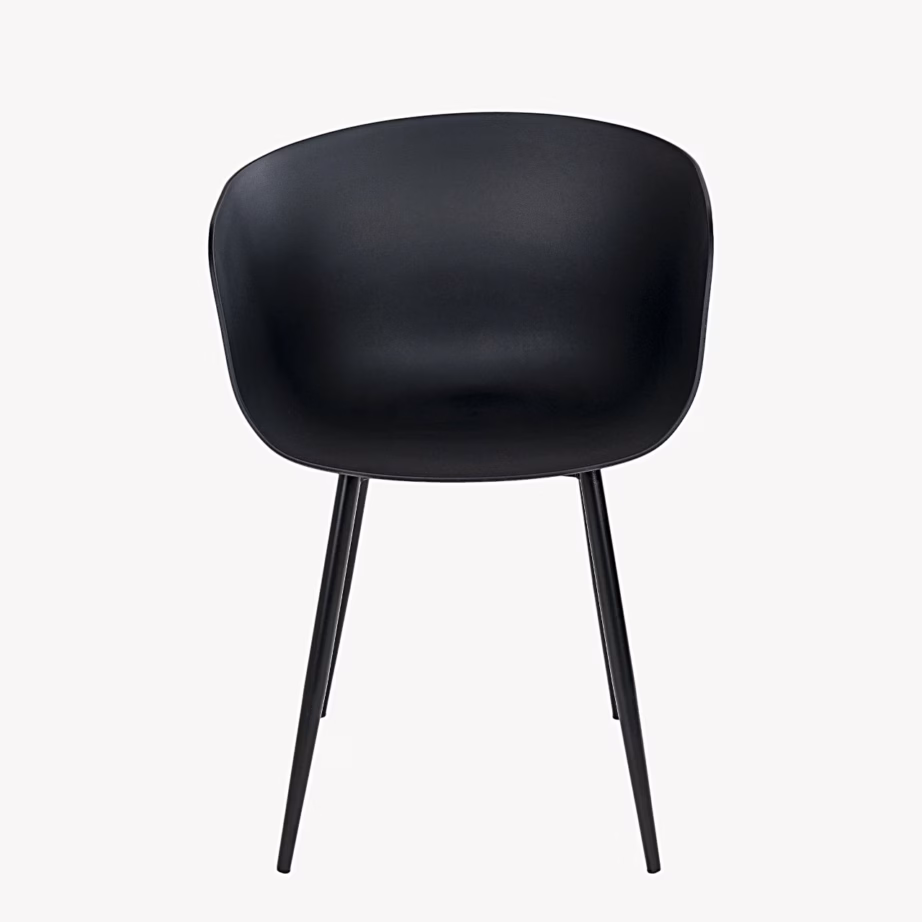 Must söögitool mustade metalljalgadega Roda – 3