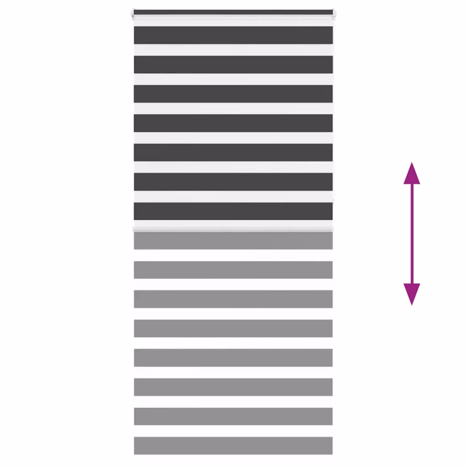 Must sebra ruloo kettmehhanismiga, 100 x 230 cm, polüester – 5