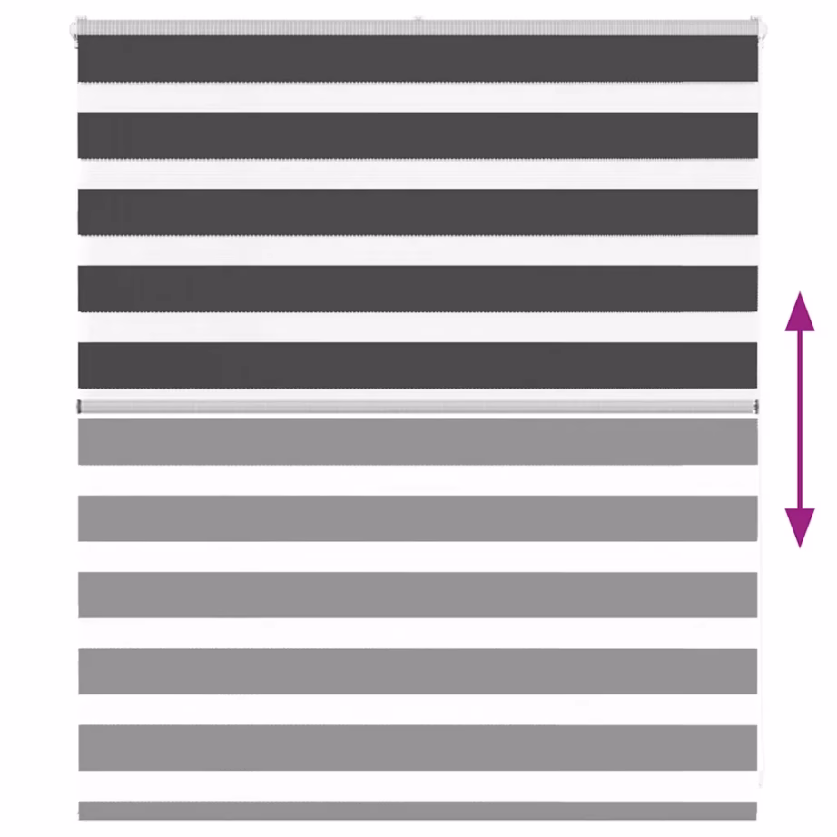 Must sebra ruloo kettmehhanismiga, 130 x 100 cm, polüester, kruvivaba paigaldusvõimalus – 6