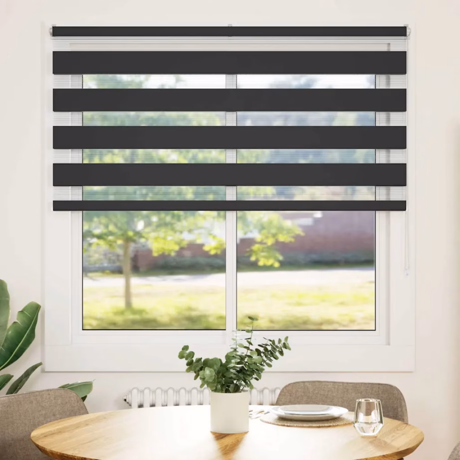 Sebra ruloo, must, 150 x 150 cm, kanga laius 145,9 cm, 100% polüester, alumiiniumsiiniga - 2