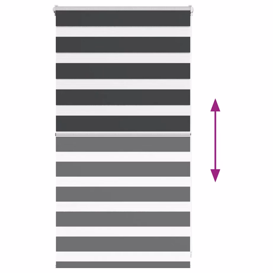 Triibuline sebra ruloo, must, 85 x 100 cm, 100% polüester – 5