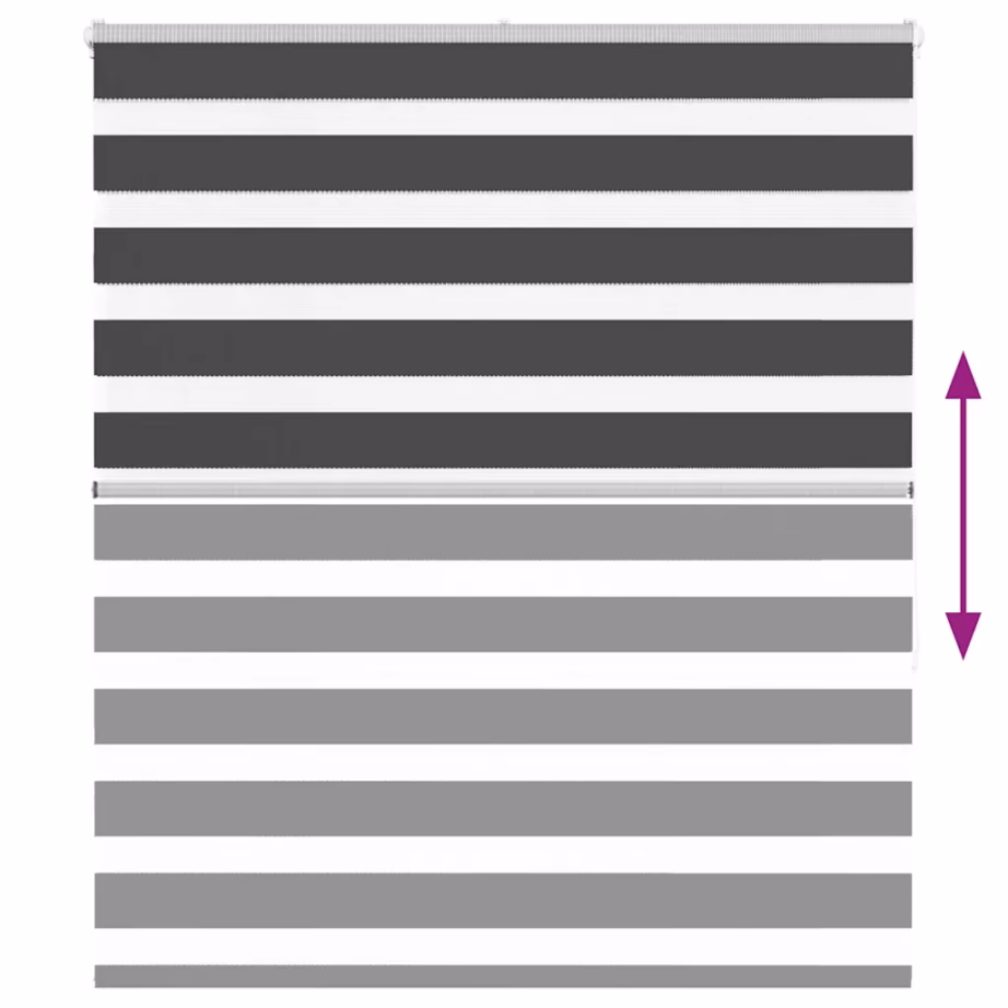 Must sebra ruloo kettmehhanismiga, 135 x 150 cm, polüester – 5