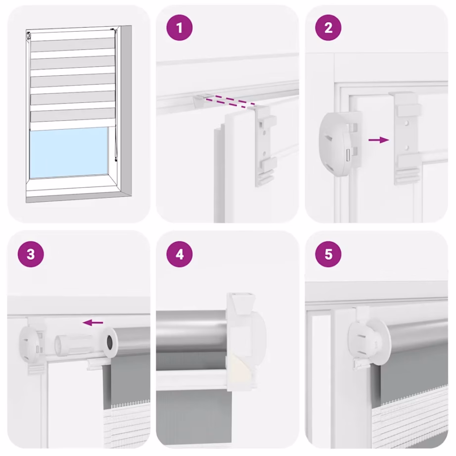 Sebrarullkardin aknale, must, 140 x 175 cm, 100% polüester – 6