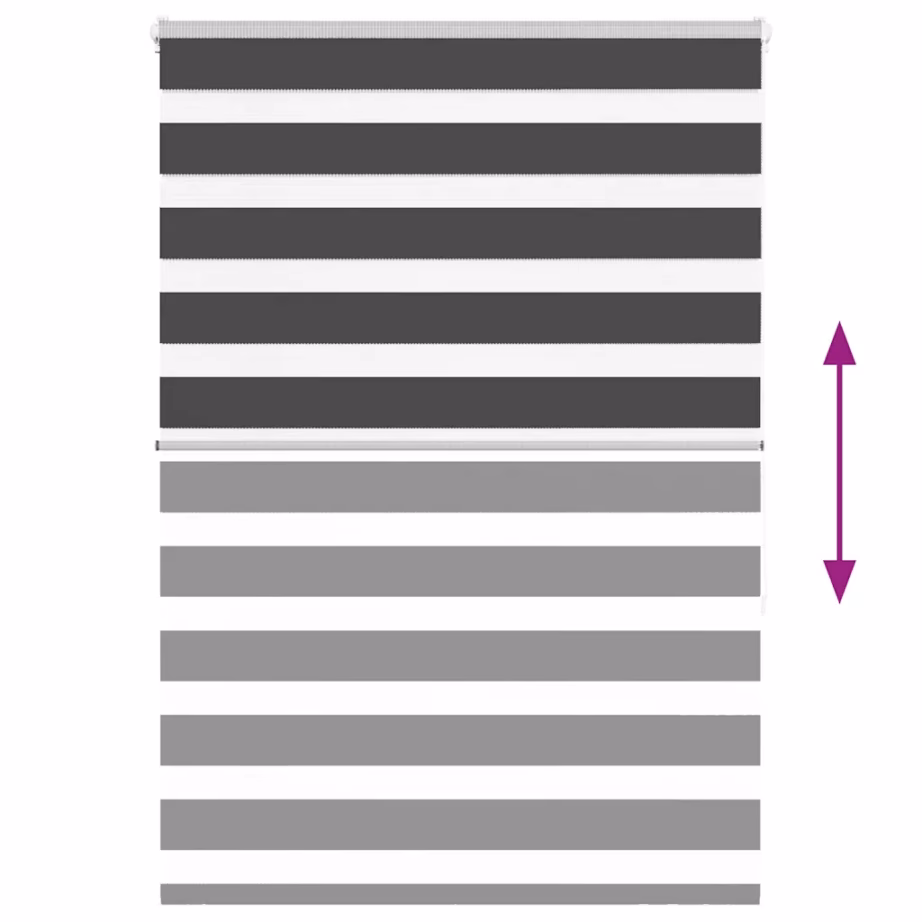 Must sebraruloo privaatsuse ja valguse reguleerimiseks, 115 x 150 cm, 100% polüester – 5