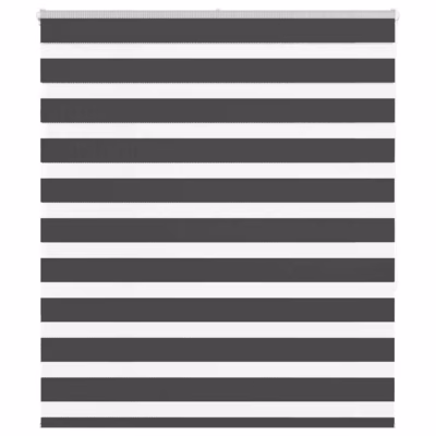 Triibuline sebraruloo, must, 130 x 150 cm, polüester, kettmehhanismiga