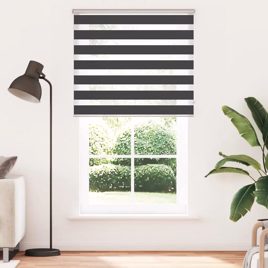 Must sebraruloo triibuline, 135 x 230 cm, 100% polüester - 2
