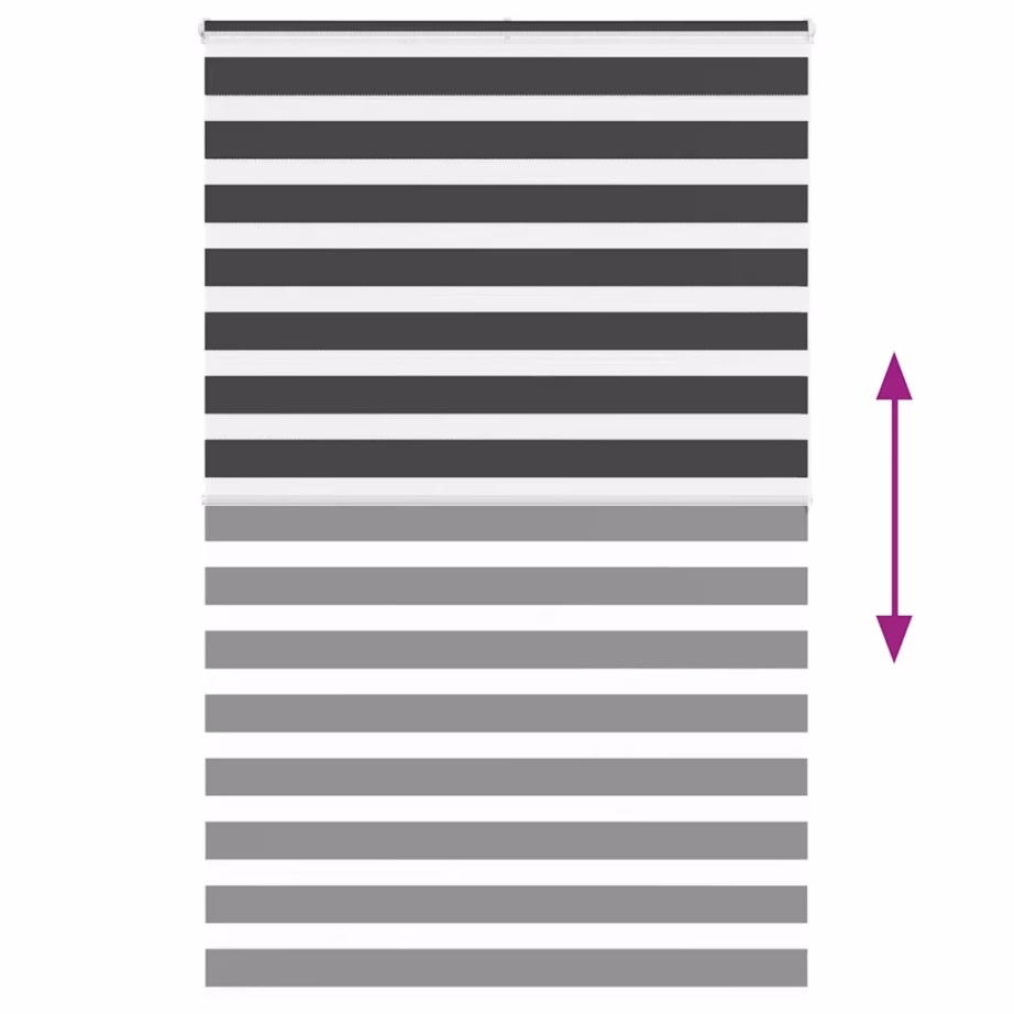 Triibuline sebraruloo, must, 140 x 200 cm, 100% polüester – 5