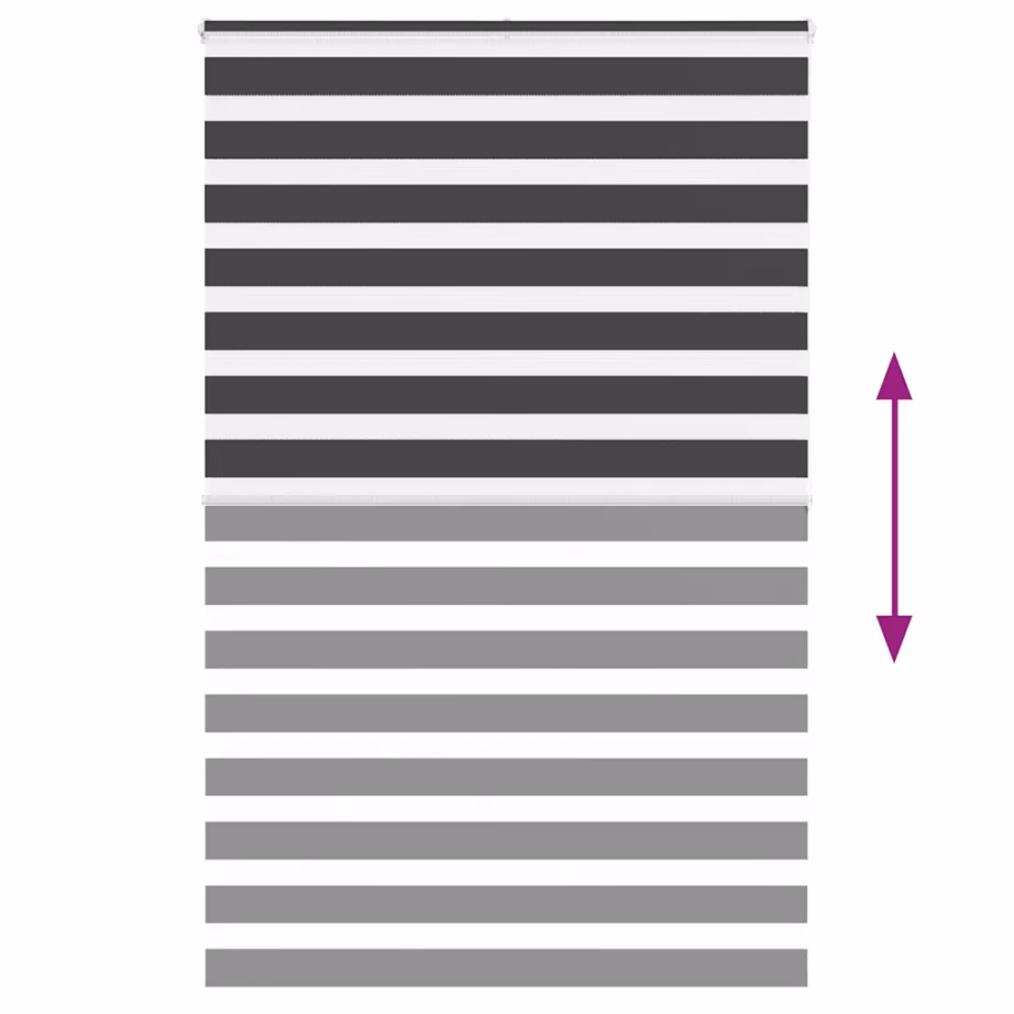 Must sebraruloo kettmehhanismiga 150 x 200 cm, polüester – 5