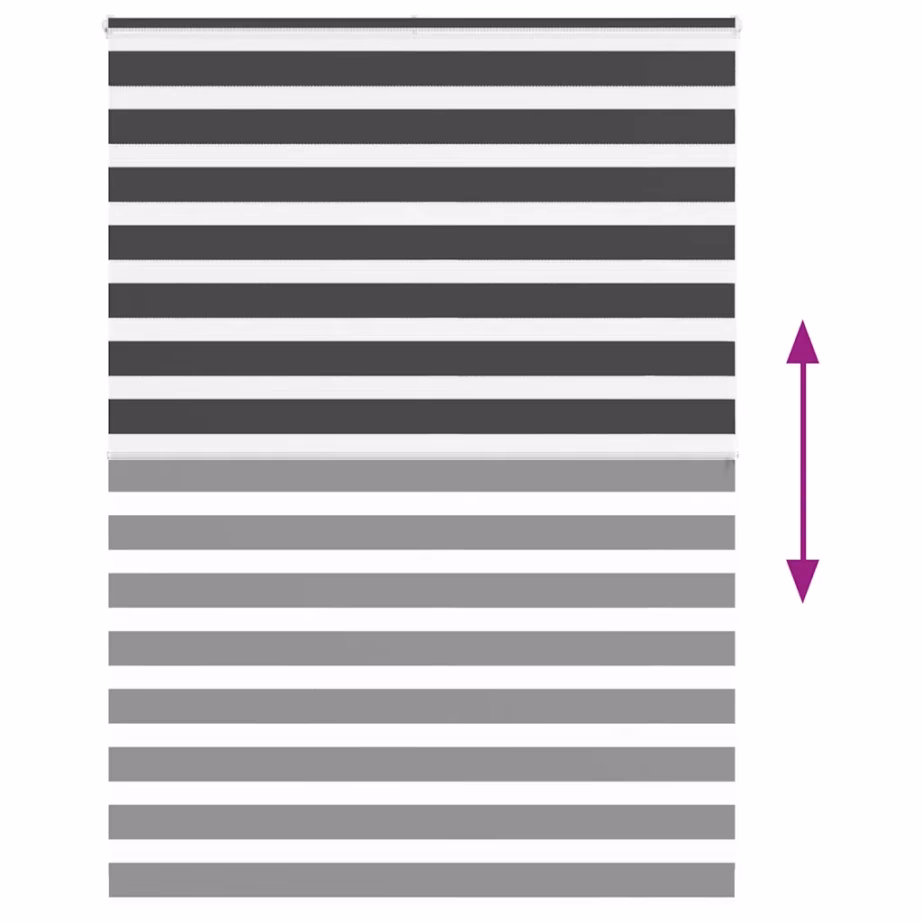 Triibuline sebraruloo must, 155 x 200 cm, 100% polüester – 5