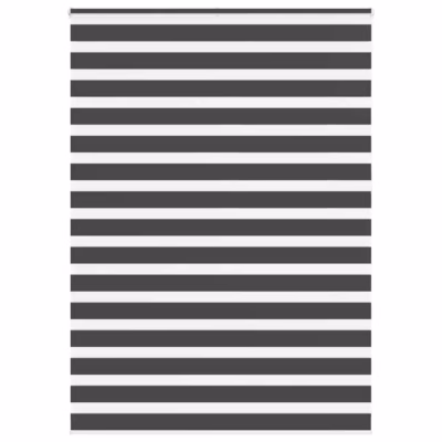 Must sebraruloo kettimehhanismiga, 165 x 230 cm, 100% polüester, alumiiniumsiin